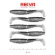 Reiva Zander Power Shad 8cm 3,18gr 5pz/conf (Flitter Argento) Esca in plastica