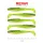 Reiva Zander Power Shad 8cm 3,18gr 5pz/conf (Flitter Verde-Arancione) Esca in plastica