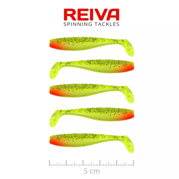 Reiva Flat Minnow Shad Watermelon 5cm 1,3gr Plasztik Csali 5db