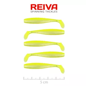   Reiva Flat Minnow Shad Flash Lemonade 5cm 1,3gr Plasztik Csali 5db
