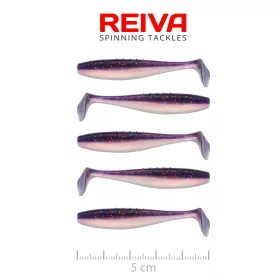   Reiva Flat Minnow Shad Purple Pearl 5cm 1,3gr Plasztik Csali 5db