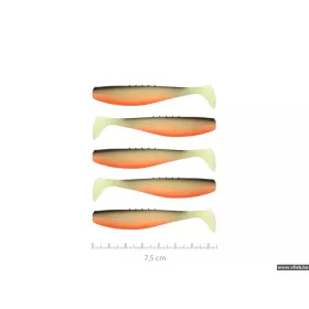   Reiva Flat Minnow Shad 10cm 4pz/conf (Nero-Bianco-Arancione) soft bait