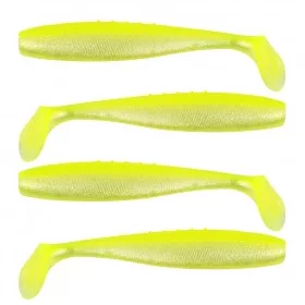 Reiva Flat Minnow Shad 10cm 4pz/conf (Giallo-Argento)