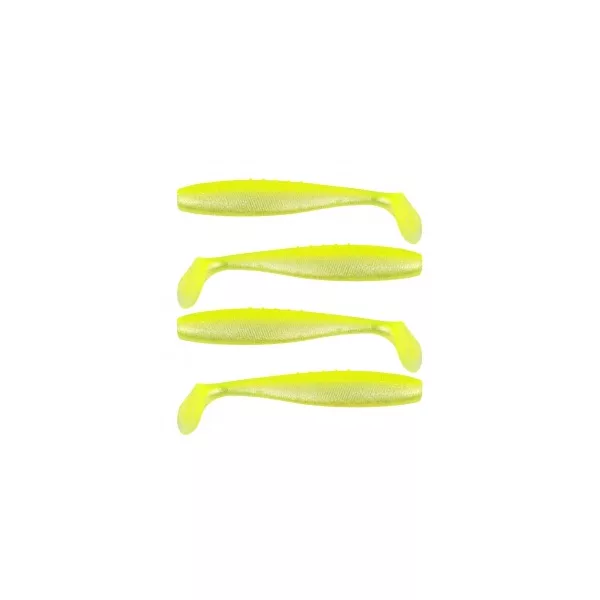 Reiva Flat Minnow Shad 10cm 4pz/conf (Giallo-Argento)