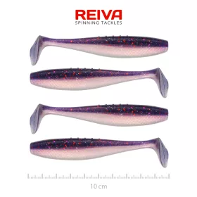   Reiva Flat Minnow Shad 10cm Purple Pearl Esca in plastica 4pz