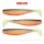 Reiva Flat Minnow shad 12,5cm 3pz/cf (Nero-Bianco-Arancio) Esca in plastica