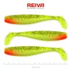 Reiva Flat Minnow shad 12,5cm 3pz/cf (Glitter Verde-Rosso) Esca in plastica