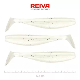 Reiva Flat Minnow Shad 12,5cm Pearl Dot Esca in plastica 3pz