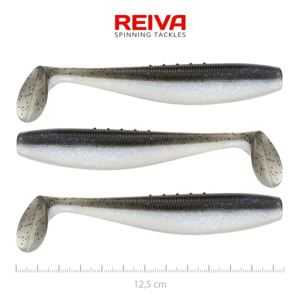 Reiva Flat Minnow Shad 12,5cm Magic Fish Esca in plastica 3pz