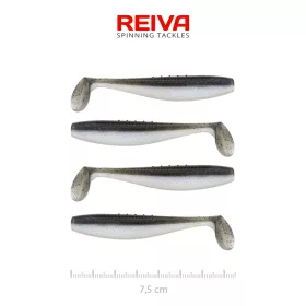 Reiva Flat Minnow Shad 7,5cm Magic Fish Esca in plastica 4pz