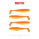Reiva Flat Minnow Shad 7,5cm Shiny Orange Esca in plastica 4pz