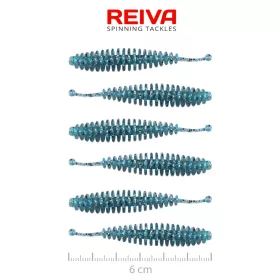 Reiva Tiny Worm Blue Shiner 6cm Esca in plastica 6pz