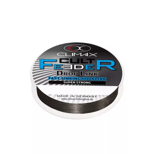 Climax Cult Feeder Fast Sinking Braid Droplink 10m 0,09mm 4,1kg Dark Grey Fonott Előkezsinór