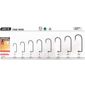   Decoy Pro Pack Jig12 Fine Wire #3 Füles Szakállas Egyágú Jig Horog 50db