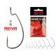 Reiva Offset Worm Nero 4 5pz/confezione Con occhiello Barbuto Gancio per pesce predatore