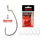 Reiva Offset Worm Nero 4/0 3pz/confezione Con occhiello Barbuto Gancio per pesce predatore