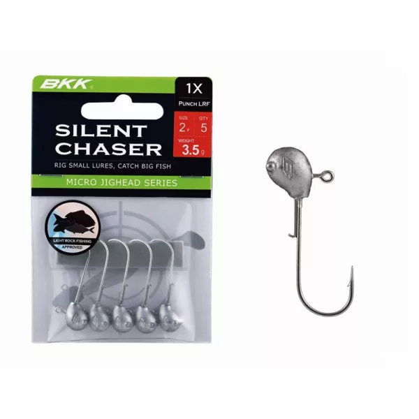BKK Silent Chaser Microjig - Punch LRF 6#, 1.4g, 5pz/confezione Testina jig