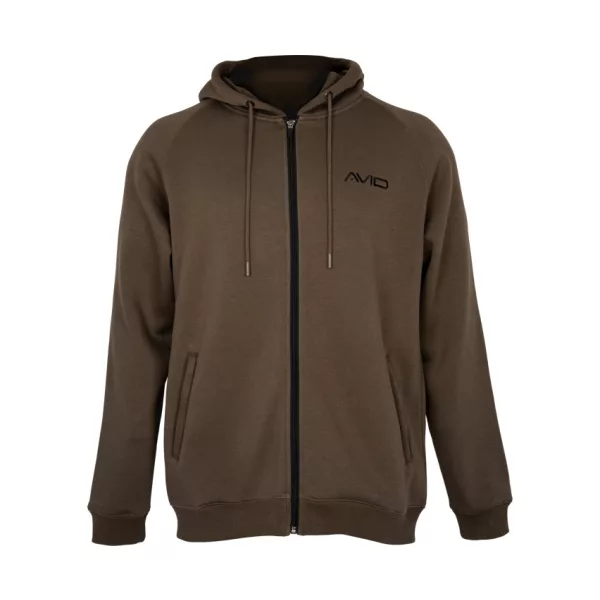 Avid Compound Zip Hoodie Felpa con cappuccio e cerniera marrone M