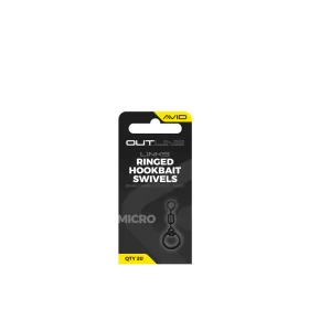   Avid Outline Micro Ringed Hookbait Swivels Girelle Micro Anellate 20pz