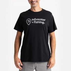 Adventer & Fishing Maglietta a Maniche Corte Nera S