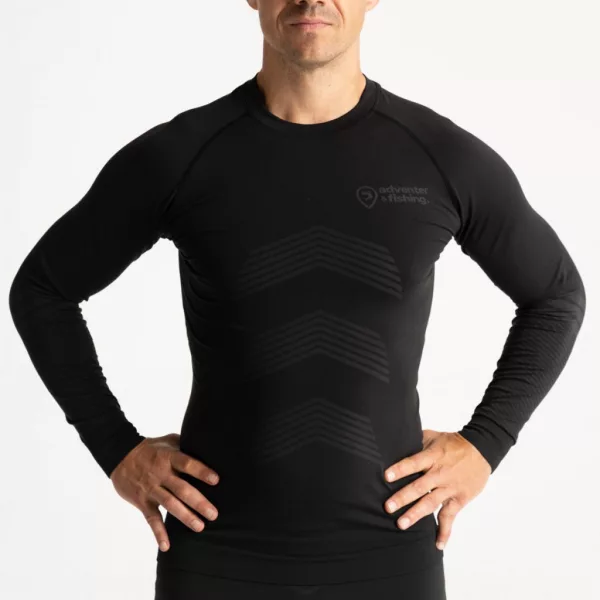 Adventer Fishing Undershirt Steel-Black Maglietta intima superiore XS-S