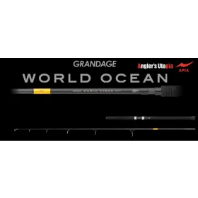   Apia Grandage World Ocean 7614MAX 2,29m Max 250gr Canna da Spinning in 2 Pezzi