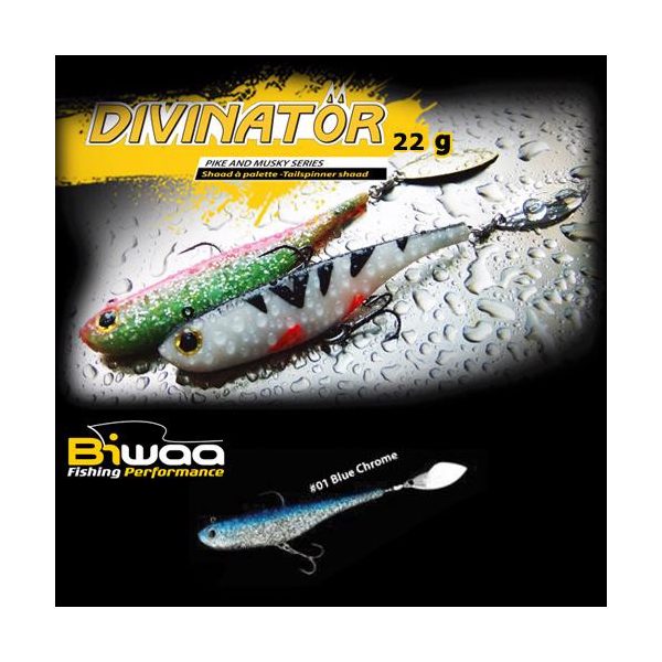 Biwaa Divinator Junior 14cm 22gr 01 Blue Chrom Spinnertail 1db