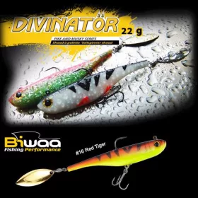  Biwaa Divinator Junior 14cm 22gr 16 Red Tiger Spinnertail 1db