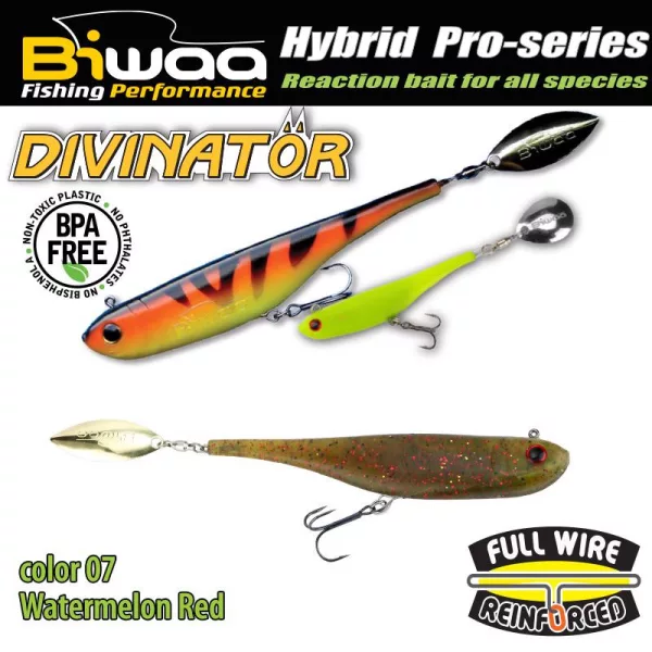 Biwaa Divinator Mini 9,5cm 9gr 07 Watermelon Red Spinnertail 1db