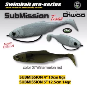 Biwaa Submission 13cm 07 Watermelon Red Gumihal 3db
