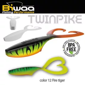 Biwaa Twinpike 15cm 24gr 12 Fire Tiger Gumihal 3db