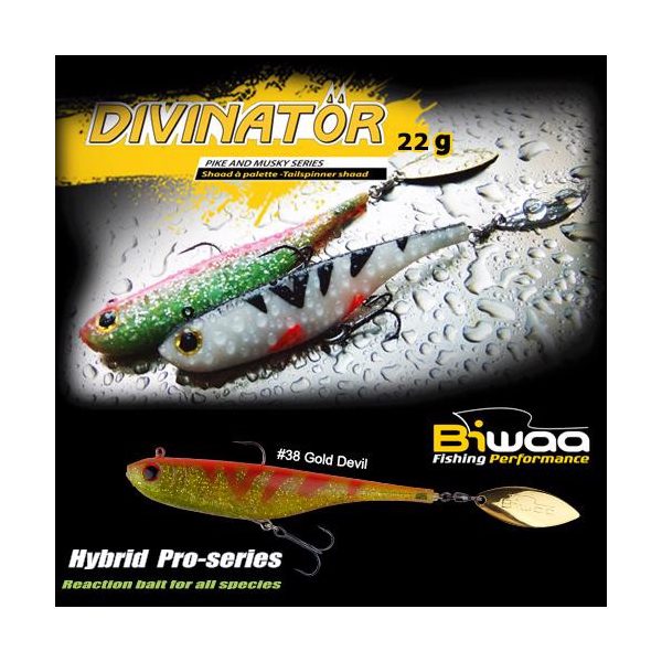 Biwaa Divinator Junior 14cm 22gr 38 Gold Devil Spinnertail 1db