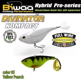   Biwaa Divinator Kompact 90 9cm 55gr 05 Yellow Perch Spinnertail 1db