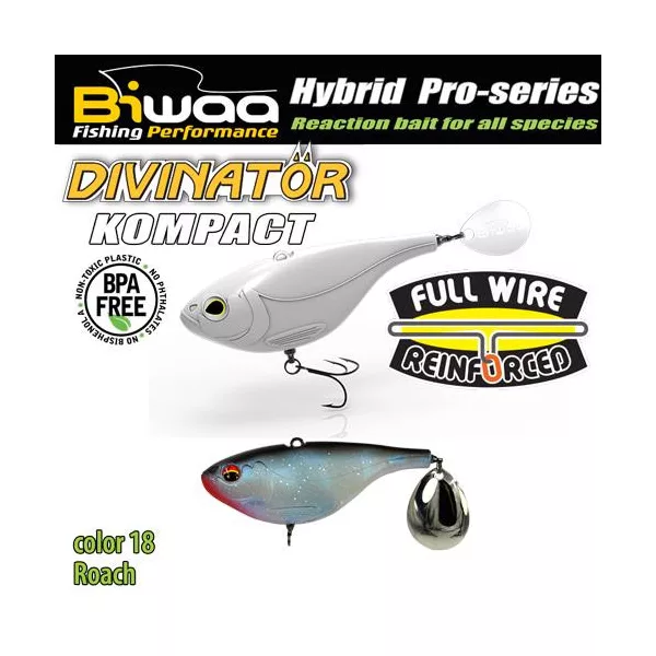 Biwaa Divinator Kompact 90 9cm 55gr 18 Roach Spinnertail 1db