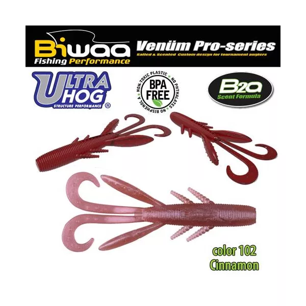 Biwaa Ultra Hog 10cm 102 Cinnamon Gumi Műcsali 8db