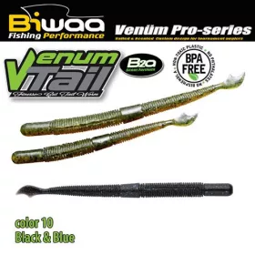 Biwaa Venum Tail 10cm 10 Black & Blue Gumi Műcsali 10db