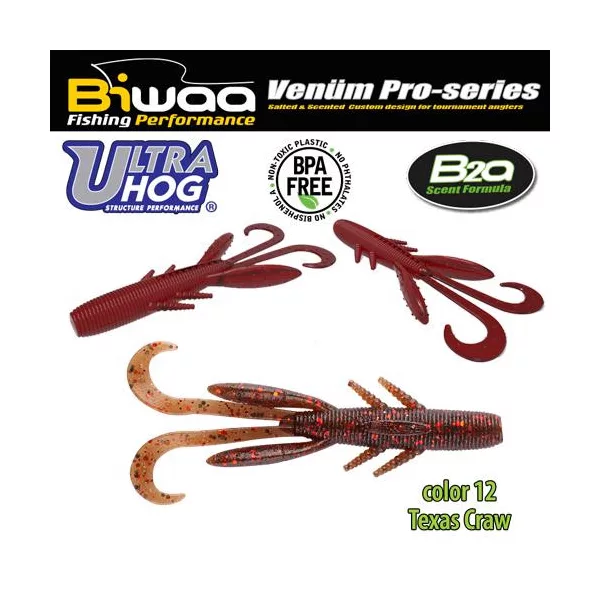 Biwaa Ultra Hog 10cm 12 Texas Craw Gumi Műcsali 8db