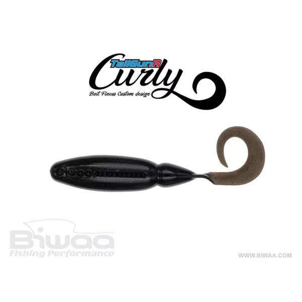Biwaa Tailgunr Curly 9cm 110 UV Black Gumihal 7db