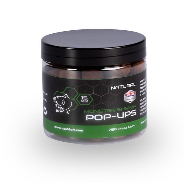 Nash Monster Shrimp Naturale 12mm Pop Up 75gr