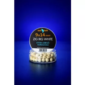 BaitBait Fehér 9x14mm Zig Rig Extra Lebegő Horogcsali 20gr