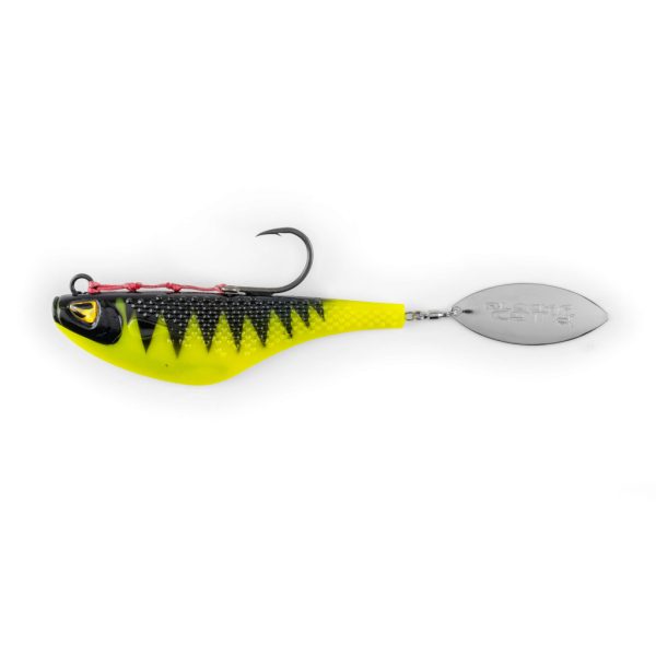 Black Cat Mad Flash Spin Tail Shock Perch 14cm 82gr Esca artificiale