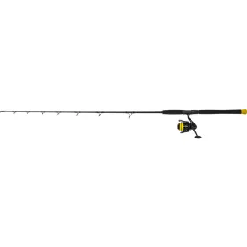   Black Cat Hard Core Combo Vertical Rod 1,80m 240gr Canna da pesca al siluro in 1 pezzo con mulinello Black Passion FD 50 e Filo