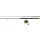 Black Cat Hard Core Combo Spin Rod 2,40m 20-200gr Canna da spinning in 2 pezzi con mulinello Black Passion FD 50 e Filo