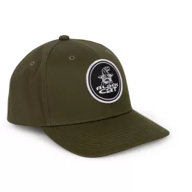 Black Cat Green Flat Peak Cap Baseball Sapka