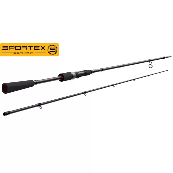 Sportex Black Pearl Maxx ULR 2,10m 2-9gr Ultra Light Canna da Spinning in 2 Pezzi