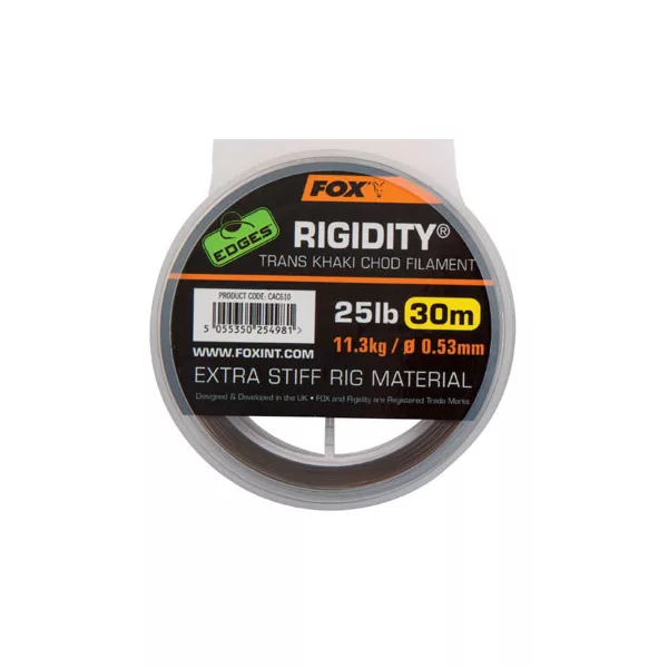 Fox EDGES™ Rigidity® - Trans Khaki 30lb/0.57mm Montatura
