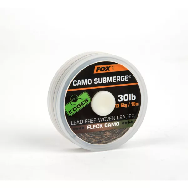 Fox EDGES™ Submerge Camo Leader Submerge Fleck Camo 30lb - 10m Trecciato