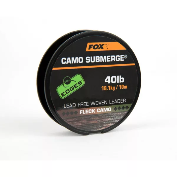 Fox EDGES™ Submerge Camo Leader Submerge Fleck Camo 40lb - 10m Trecciato