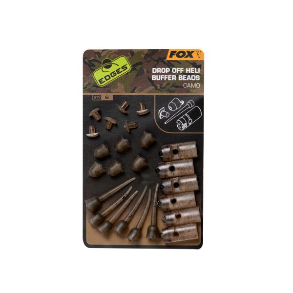 Fox EDGES™ Camo Drop Off Heli Buffer Bead Kit Camo Drop Off Heli Buffer Bead Kit x 6 Stopper