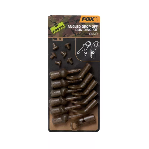 Fox EDGES™ Camo Angled Drop Off Run Ring Kit Clip Piombo